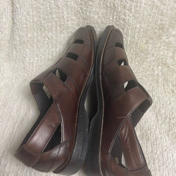 Cole Haan Men\'s Leather Brown Fisherman slip on shoes SZ13M main image 6